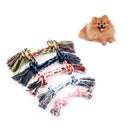 10 PCS Pet Dg Clean Teeth Molar Double Cotton Rope Toy, Random Color Delivery
