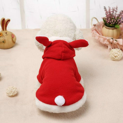 Pet Clothing Dog Pink Tender Bunny Ears Clothes, Size:L(Red)
