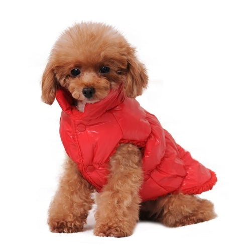 Winter Dogs Pet Cat Padded Vest Coat Puppy Warm Jackets Clothes, Size:3XL(Red)