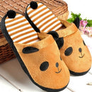 Panda Home Indoor Floor Slip Women Cotton Slippers, Size:38-39 (Suitable for 37-38)(Brown)
