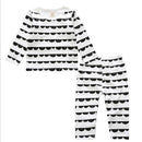 Children Cartoon Cotton Underwear Care Belly Pajamas Set, Size:M(Semicircular Round)