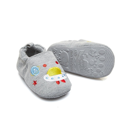 2 Pairs Spring Boy And Girl Baby Toddler Shoes 0-1 Years Old Baby Shoes Cartoon Soft Bottom Shoes, SIZE:14cm(Grey)