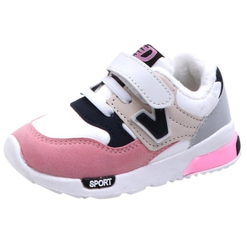 Children Casual Sneakers Mesh Soft Running Warm Shoes, Size:23(Pink)