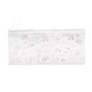 3 PCS Cartoon Floral Pen Bag Student Cute Transparent Pull Bag Creative Stationery(Fox)