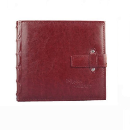 2 PCS PU Leather Vintage Interstitial Album Creative Family / Wedding / Graduation / Birthday Gift(Jujube Red)