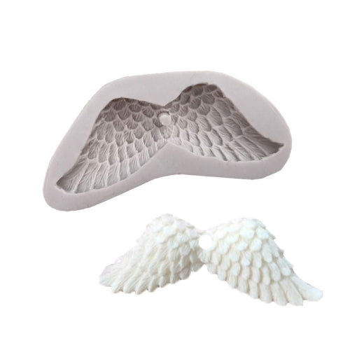 2 PCS Angel Wings 3D Silicone Mold Fondant Cakes Decorate Tools(White)