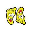 3 Sets Wall Stickers Cartoon Cute Feet Shape Children Baby Footprints Stickers, Size:Middle(Yellow)