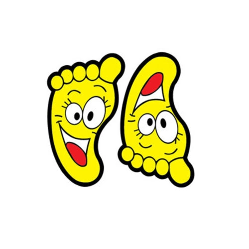 3 Sets Wall Stickers Cartoon Cute Feet Shape Children Baby Footprints Stickers, Size:Middle(Yellow)