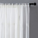 Embroidered Sheer Curtains For Living Room Elegant Yarn Curtains Feather White Voile Curtains Panel, Size:100*250 cm, Processing:Rod Pocket(White)