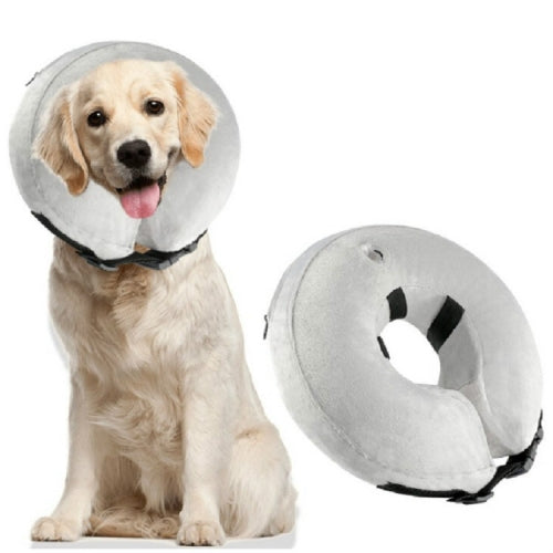 Inflatable Pet Collar Pet Grooming Warm Protective Wound Protection Collar, Size:M (CQLQ02 )