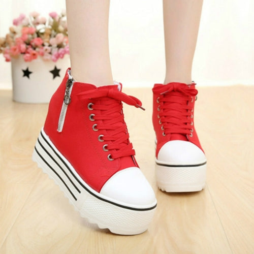 Women Platform Sneakers Spring Summer Casual Shoes, Shoes Size:35(Red)