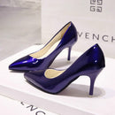 Fashion Fine Heel Versatile Pointed Head High Heels, Size:39(Blue)