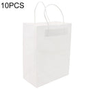 10 PCS Elegant Kraft Paper Bag With Handles for Wedding/Birthday Party/Jewelry/Clothes, Size:26x33x12cm (White)