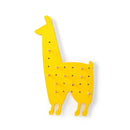 Wooden Storage Shelf Hole Plate Storage Wall Shelf, Style:Alpaca(Yellow)