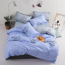 4 PCS/Set Bedding Set Geometric Patterns Linen Duvet Cover Flat Sheet Pillowcase Sets, Size:1.5 M(Best Dream)