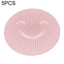 5 PCS Silicone Rubbing Pad Wall-mounted Foot Pad Multifunctional Suction Pad(Pink)