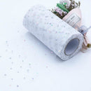 Tulle Roll 25 Yards 13cm Organza Laser Crafts Wedding Decoration Tulle Birthday Party Supplies(White)
