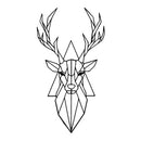Geometry Animals Stickers Mural Vinyl Room Decoration Livingroom Bedroom Wall-sticker For Kids Room Decor Decal Wallpaper(Geometric Deer Head)