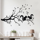 Squirrel Twig Bedroom Living Room Decoration Removable Wall Sticker