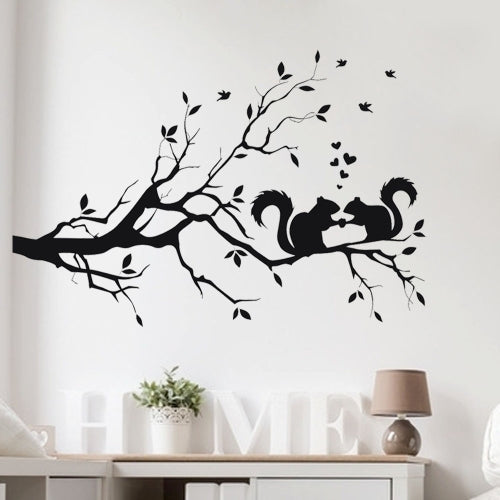 Squirrel Twig Bedroom Living Room Decoration Removable Wall Sticker