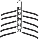 Nine Hole 5-layers Hanger Bedroom Storage Shelf Balcony Towel Rack, Color:Adult Bold Black