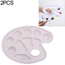 2 PCS Children DIY Paint Plastic Palette Graffiti Art Supplies TSP-64(White)