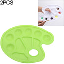2 PCS Children DIY Paint Plastic Palette Graffiti Art Supplies TSP-64(Green)