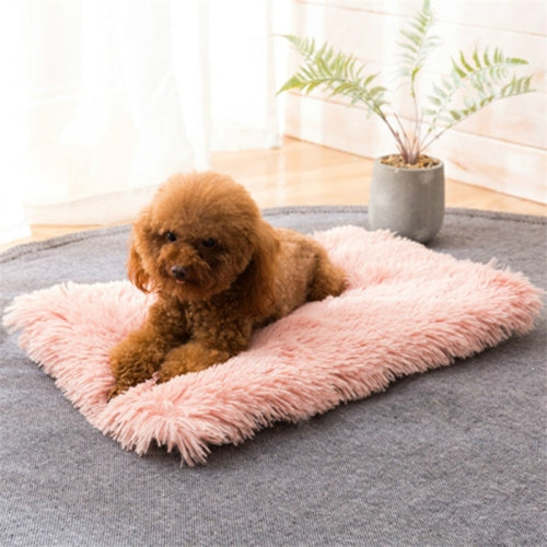 Autumn and Winter Warm Universal Square Pet Cat Dog Plush Pad, Size:XL(Pink)