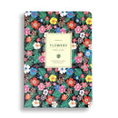 PU Leather Flower Diary Weekly Plan Cute Notepad Small Fresh Business Notebook Office Study Stationery, Size:A5(Tropical Plants)
