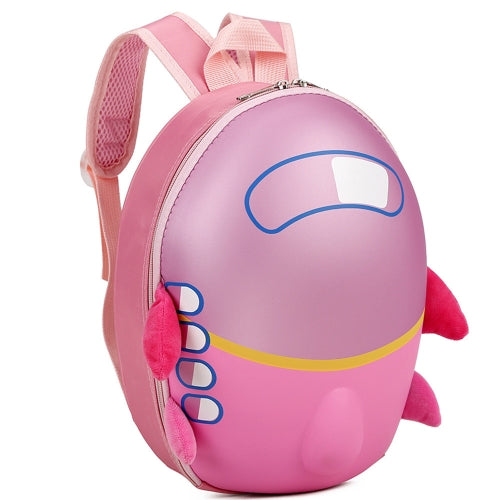 Kids Kindergarten Schoolbag Small Plane Backpack Waterproof Breathable Eggshell Backpack(Pink)