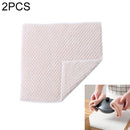 2 PCS Non-stick Oil Dish Wash Cloth Coral Velvet Towel Kitchen Tableware Cleaning Wiping Tools Kitchen Towels for Dishes(Beige)