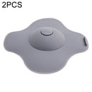2 PCS Push-type Universal Deodorant Anti Blocking Stopper Kitchen Toilet Water Channel Filter(Gray)