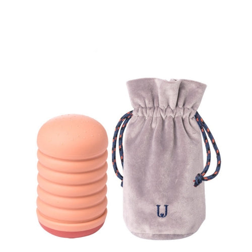 Hot Water Bottle Warm Water Bag Irrigation Hand Warmer(Rose Pink Hamburger)