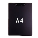 2PCS Simple File Board Folder Student Writing Board Paper Clip Restaurant Menu Folder(A4 Black)