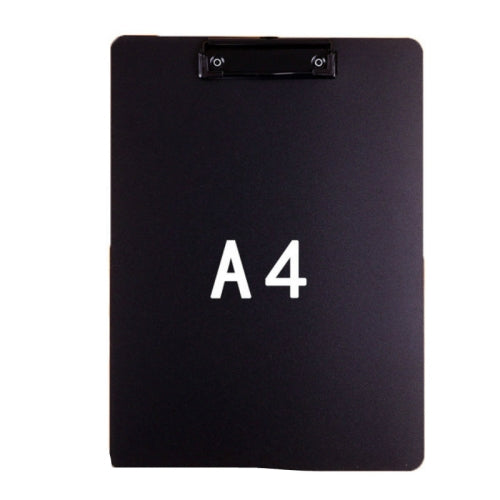 2PCS Simple File Board Folder Student Writing Board Paper Clip Restaurant Menu Folder(A4 Black)