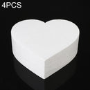 4 PCS Heart-shaped Prosthesis Foam Baking Fondant Cake Silk Flower Practice Mold, Height:7cm, Size:6 Inches