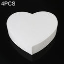 4 PCS Heart-shaped Prosthesis Foam Baking Fondant Cake Silk Flower Practice Mold, Height:7cm, Size:8 Inches