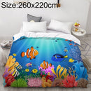 3D Cartoon Bedding Sheets Animal Duvet Cover Set Quilt Blanket Cover Set, Size:260x220cm(08)