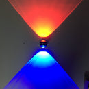 LED Up And Down Light Wall Light Double-Sided Crystal Aluminum Lights Upper Outlet, Power:2W(Mixed Color Light)