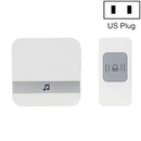 CACAZI A9 Intelligent Remote Control Doorbell Electronic Waterproof Wireless Doorbell, Style:US Plug(White)