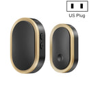 CACAZI A99 Home Smart Remote Control Doorbell Elderly Pager, Style:US Plug(Black Gold)