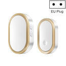 CACAZI A99 Home Smart Remote Control Doorbell Elderly Pager, Style:EU Plug(Golden)