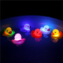 10 PCS LED Water Induction Light Duck Baby Bath Toys, Random Color Delivery