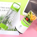 Six-leaf Electric USB Charging Portable Mini Fruit Juicer Juice Cup(Green)