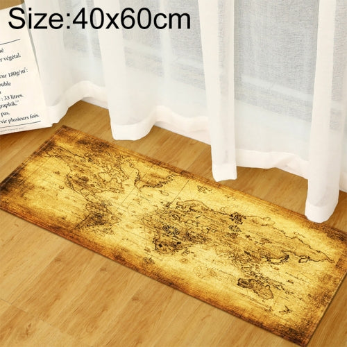 World Map Carpets Rug Bedroom Kids Baby Play Crawling Mat Memory Foam Area Rugs Carpet, Size:40x60cm(Yellow)