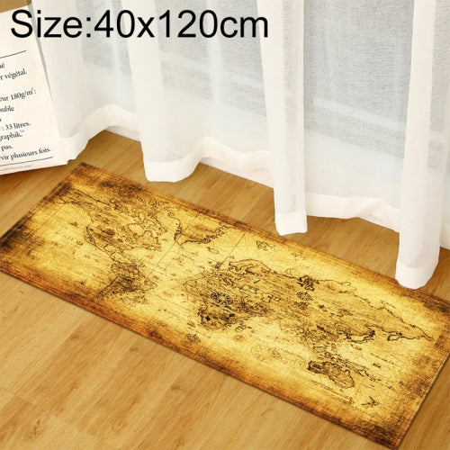 World Map Carpets Rug Bedroom Kids Baby Play Crawling Mat Memory Foam Area Rugs Carpet, Size:40x120cm(Yellow)