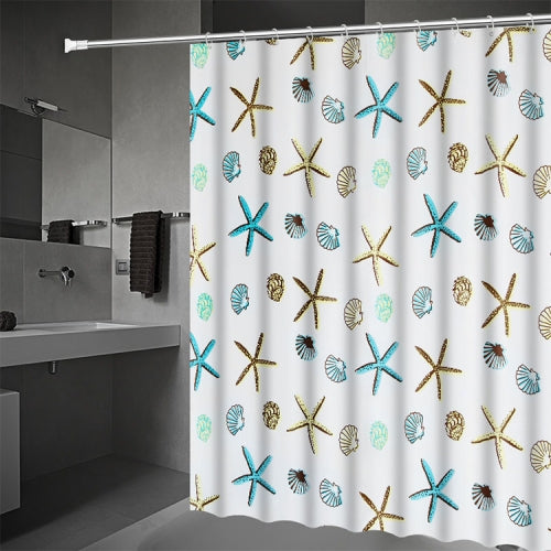 Bathroom Curtain Ocean Star Shower Curtain Environmental Protection Mildew Waterproof Shower Curtain, Size:240x180CM