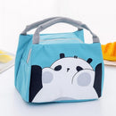 Portable Student Lunch Outdoor Portable Insulation Child Cute Student Lunch Box Bag(Panda)