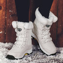 High-top Boots Plus Velvet Thick Warm Snow Boots, Size:36(White)