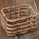 Children Newborn Photography Props Retro Rattan Basket Baby Full Moon Shooting Container(Brown)